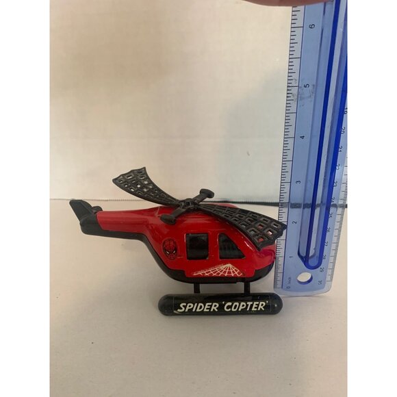 Vintage Spider-Man Spider Car & Spider Copter Toy Set Marvel Diecast Lot - Picture 8 of 15